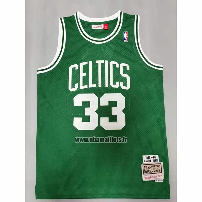 Maillot Boston Celtics Larry Bird NO 33 Mitchell & Ness 1985-86 Vert